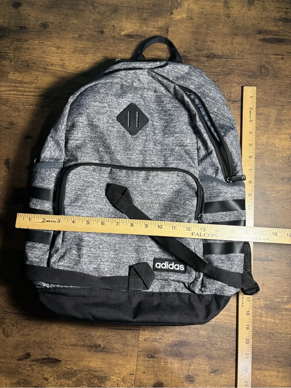 adidas Heather Gray and Black Casual Backpack